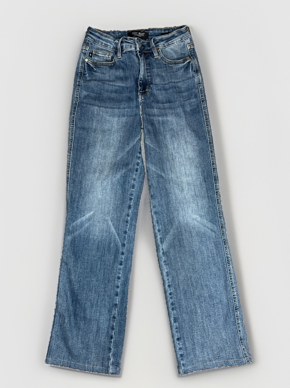 Judy Blue Straight Fit Jeans Women’s 5/27 Medium Wash High Rise Stretch Denim